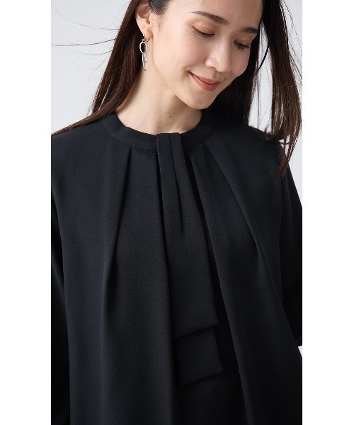 「AOYAMA」 「&ress」長袖ブラウス M ライトグレー レディース_画像9