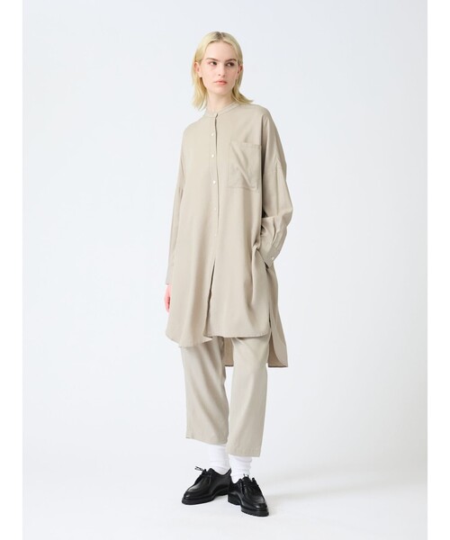 メーカー ワンピース mizuiroind mizuiro バンドカラーロングシャツ ind ワンピース