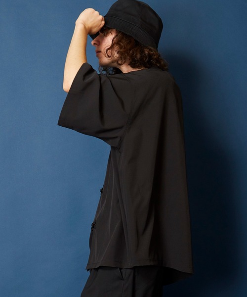 ALOHA RUG 開襟シャツ AICON アブダクションパズル 黒　M ALOHA RUG 開襟シャツ AICON アブダクションパズル 黒 M