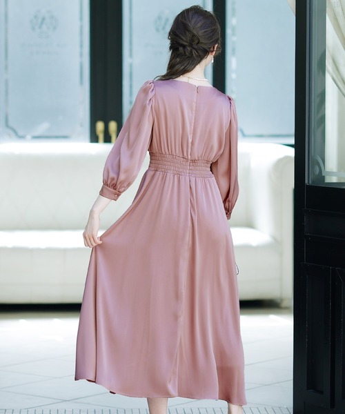 PourVous（プールヴー） ドレス 袖あり＆ロング パーティードレス ハイ