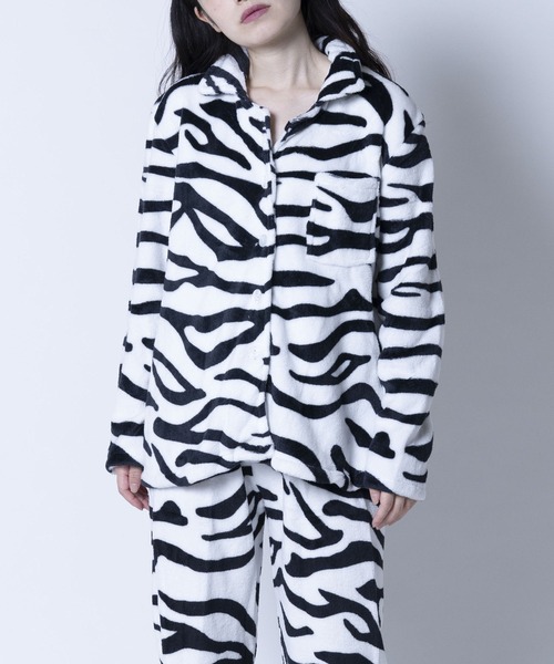 ARCADE ルームウェア パジャマ マイクロベロア 上下セットアップ