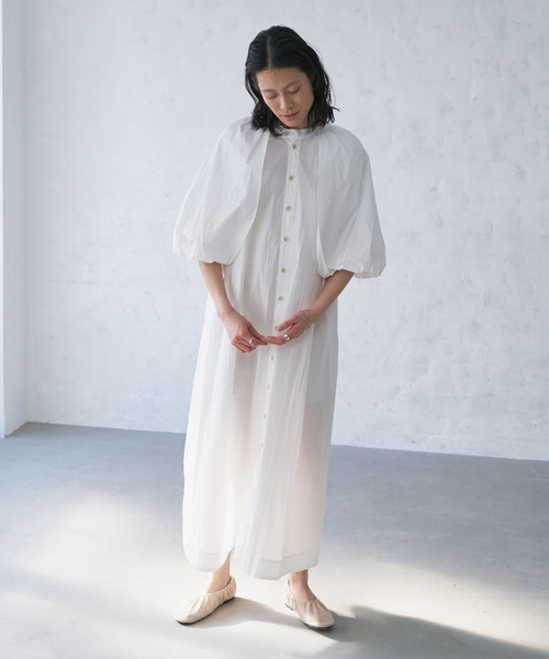 新品！Audrey and John Wad パフスリーブシャツワンピース Audrey and John Wad（オードリーアンドジョンワッド） ワンピース