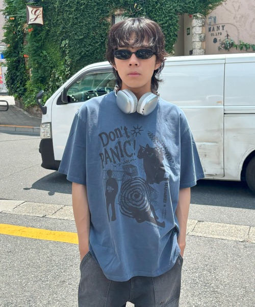 tシャツ 「mahagrid/マハグリッド」BREAK PIGMENT TEE/ブレークピグメント 半袖 カットソー レディース メンズ mahagrid/マハグリッド』BREAK PIGMENT TEE/ブレークピグメント