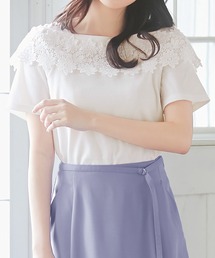 tシャツ オフショルレーススウェットTOP レディース alotta tシャツ オフショル風レースデザイントップス レディース