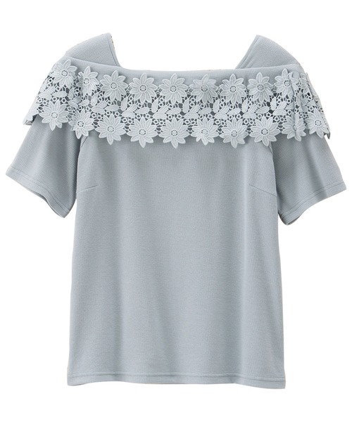 トップス race blouse me+em select tシャツ 「 2color 」デイジーレースチュール