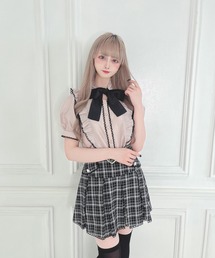 Honey Cinnamon（ハニーシナモン） ブラウス シャツ バイカラービッグ 