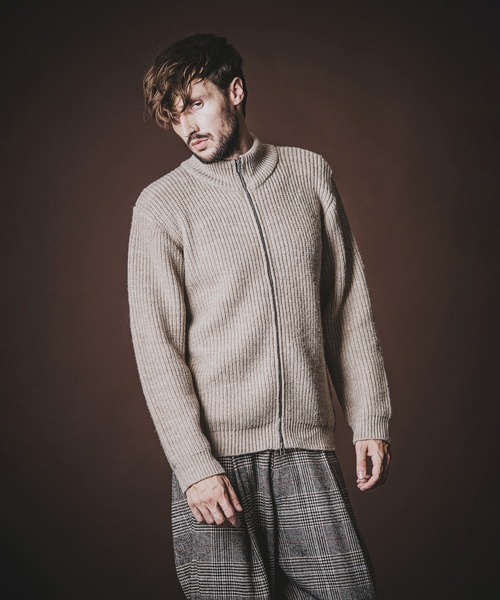 NO ID.（ノーアイディー） カーディガン 「NO ID.」Drivers Knit Zip