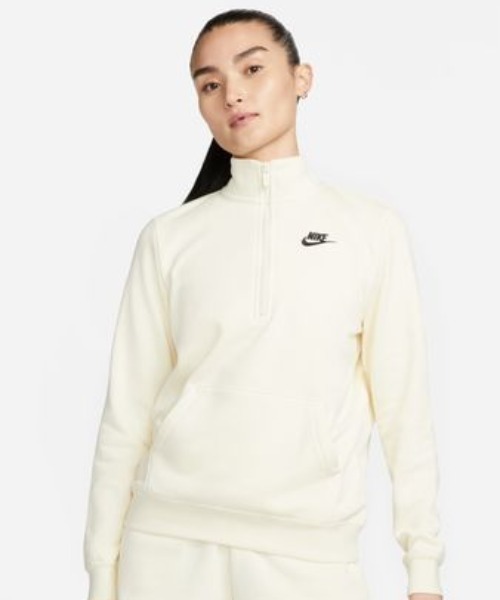 NIKE（ナイキ） スウェット 無地ワンポイントロゴハーフジップ