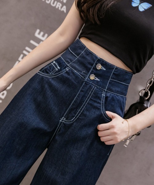 miniministore ジーンズ デニム デニムパンツ ワイドパンツ ハイ