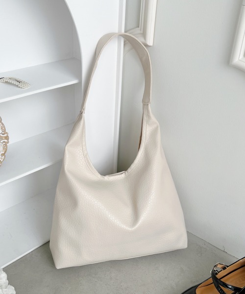 Loueme トートバッグ ワンハンドルPUレザートートバッグ「A4