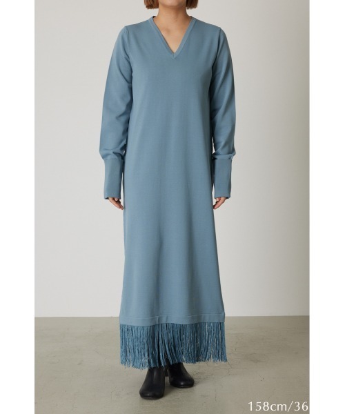 RIM.ARK パーティードレス ワンピース Fringe flare dress フリンジ