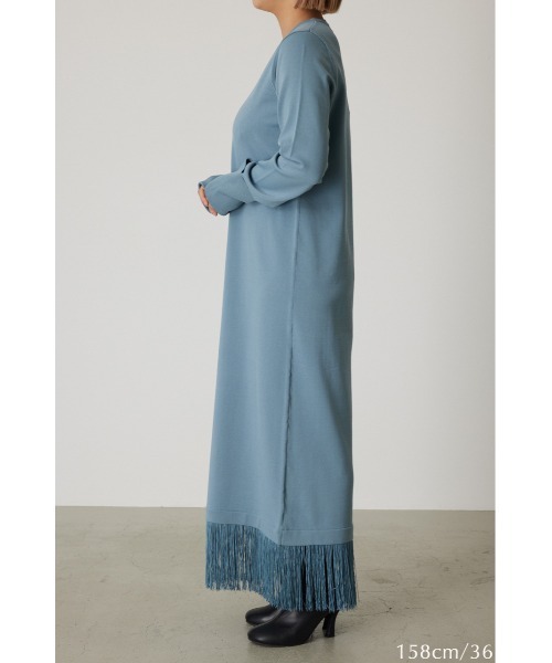 RIM.ARK パーティードレス ワンピース Fringe flare dress フリンジ