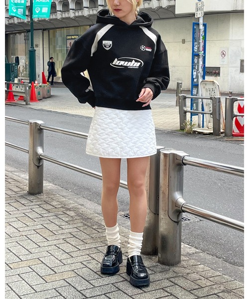 パーカー LOWBI／シグネチャロゴフーディー（裏起毛） レディース LOWBI パーカー LOWBI／シグネチャロゴフーディー（裏起毛