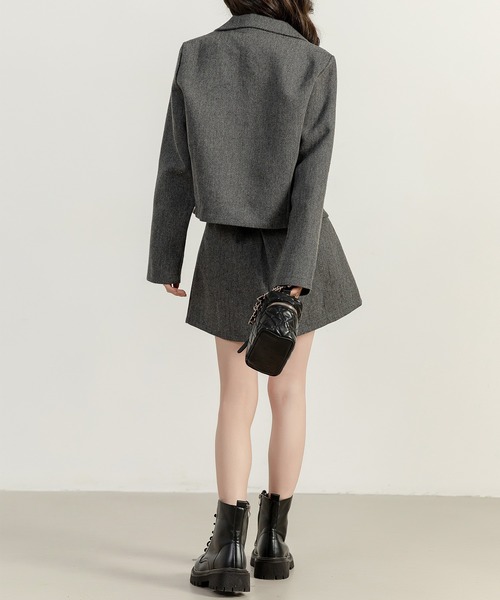 DAY CLOSET セットアップ 「セットアップ」長袖韓国っぽシェブロン柄