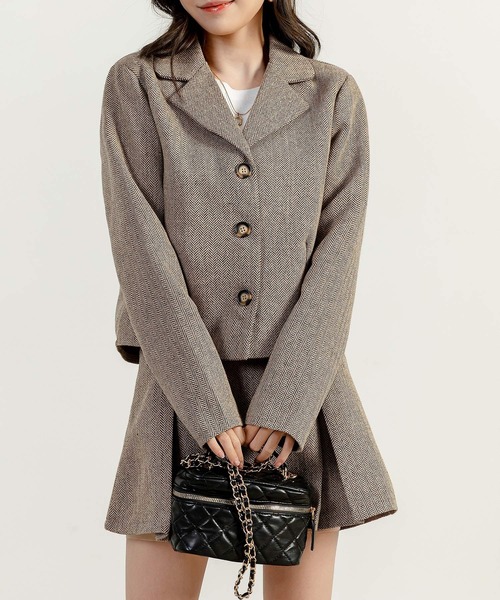 DAY CLOSET セットアップ 「セットアップ」長袖韓国っぽシェブロン柄