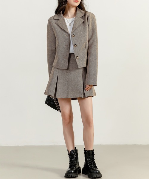 DAY CLOSET セットアップ 「セットアップ」長袖韓国っぽシェブロン柄