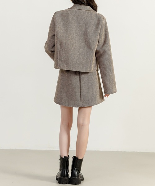 DAY CLOSET セットアップ 「セットアップ」長袖韓国っぽシェブロン柄