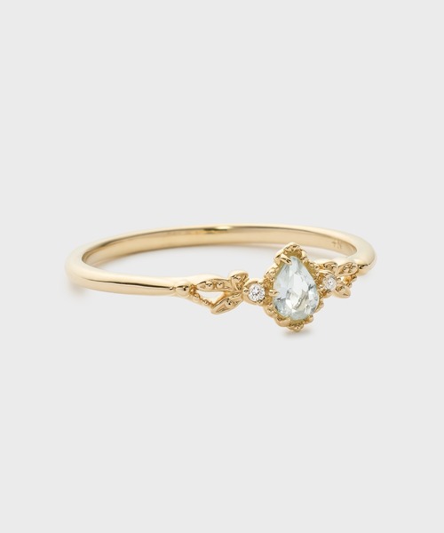 指輪 リング 「Pocket Ring」K10アクアマリンリング レディースの画像