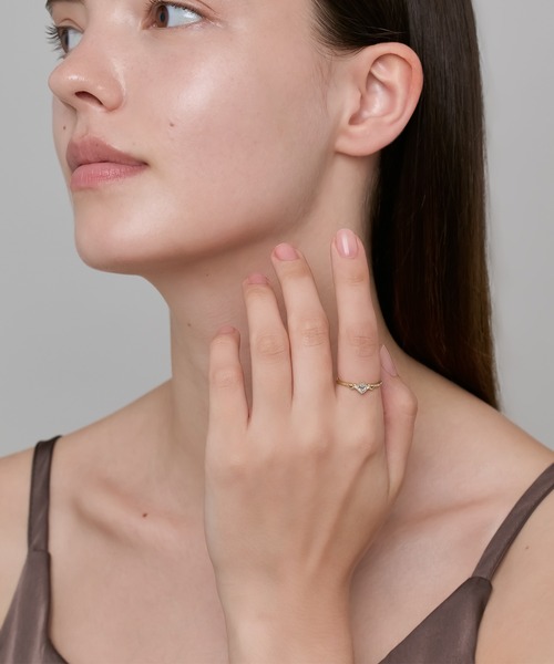 指輪 リング 「Pocket Ring」K10アクアマリンリング レディースの画像