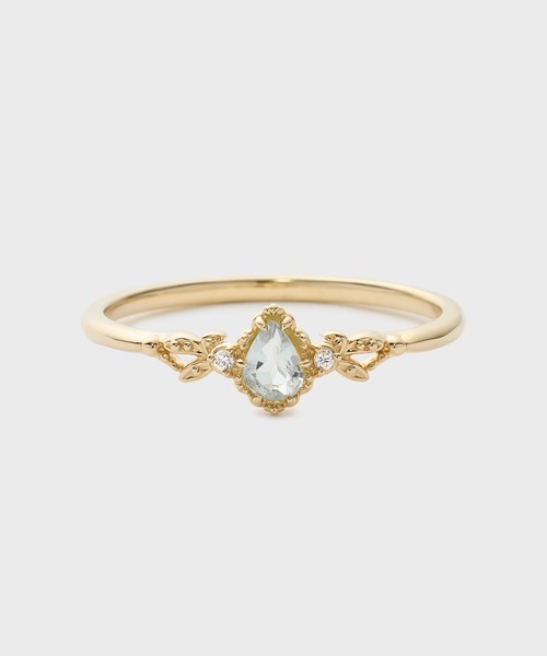 指輪 リング 「Pocket Ring」K10アクアマリンリング レディースの画像