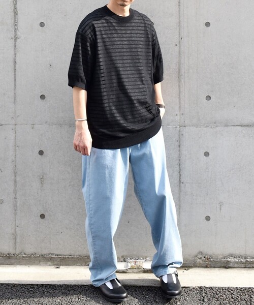 SHIPS any tシャツ any: 「手洗い可能」リネンミックス サマーニット