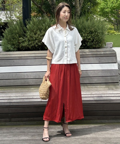 「BANANA REPUBLIC FACTORY STORE」 フレアスカート 0 レッド WOMEN 81579321ZOZOTOWN