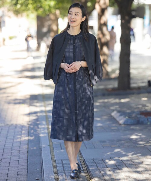 J.PRESS（J.プレス） ワンピース 「洗える」ブロックドットプリント