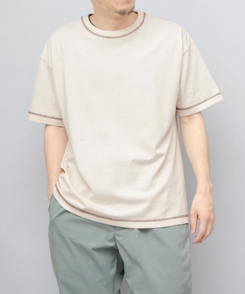 PERSONSOUL ルーズ トーテム ヴィンテージ 半袖 Tシャツ 2色 PERSONSOUL ルーズ トーテム ヴィンテージ 半袖 Tシャツ 2色