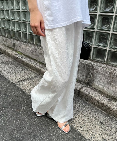 VitaFelice ワイドパンツ レディース 花柄 フラワープリント