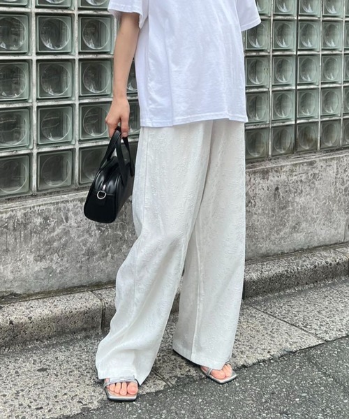 レディース　ワイドパンツ パンツ フラワーワイドパンツ レディース : ZOZOTOWN Yahoo!店