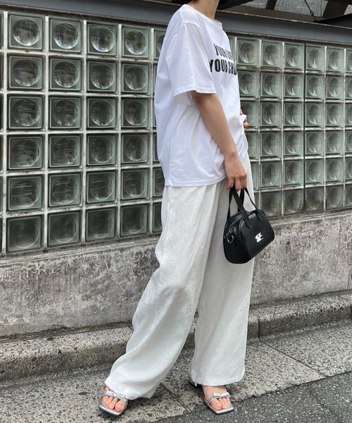 フラワー ワイドレッグ パンツ 韓国 ユニセックス 春 秋 nr9007 パンツ フラワー柄 ワイドパンツ レディース メンズ : ZOZOTOWN