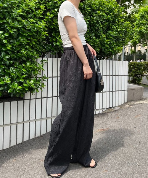 レディース　ワイドパンツ パンツ フラワーワイドパンツ レディース : ZOZOTOWN Yahoo!店