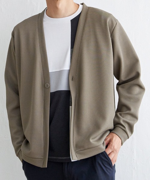 ikka（イッカ） カーディガン パイナップルワンボタンカーディガン