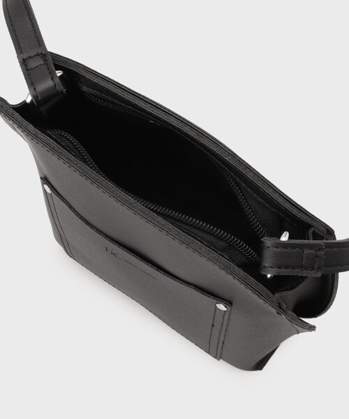 シロ様   /スカイフラワーネイビー/ミニラウンドショルダー本革黒 バッグ 本革 ショルダー レディース レザー ミニショルダー