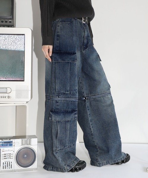ベジットSCR 2枚セット ジーンズ 12oz オーバーサイズワイドバギーストレート 2way
