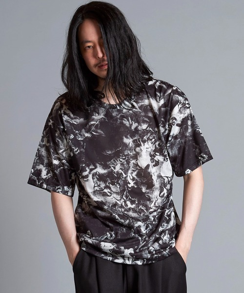 NO ID.（ノーアイディー） tシャツ 「NO ID.」Mural Print Big T-Shirt