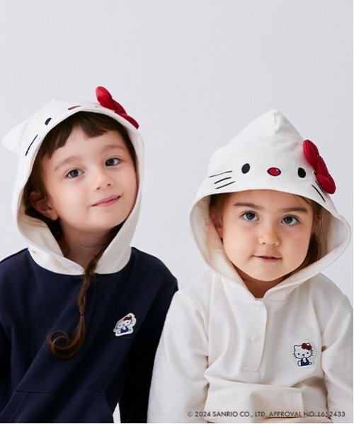 petit main ワンピース 「オーガビッツ」キティパーカーワンピース