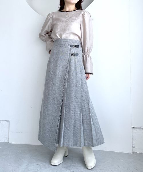 mysty woman シャツ ブラウス バイカラー2WAYブラウス 150058