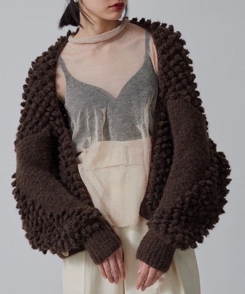 カーディガン 「HAND KNIT」 PIGMO KNIT 2WAY BOLERO レディース ORIENT MILLINERY カーディガン 「HAND KNIT」 PIGMO KNIT 2WAY