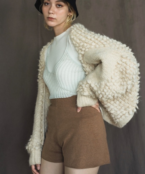 ORIENT MILLINERY カーディガン 「HAND KNIT」 PIGMO KNIT 2WAY