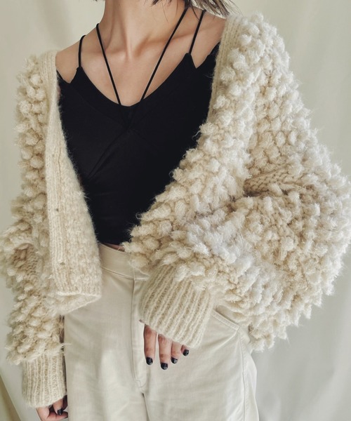 ORIENT MILLINERY カーディガン 「HAND KNIT」 PIGMO KNIT 2WAY BOLERO