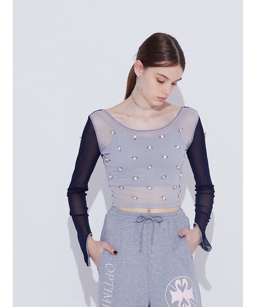 トップス SORIN Rose Motif Bicolor Top SORIN tシャツ Rose Motif Bicolor Top レディース : ZOZOTOWN
