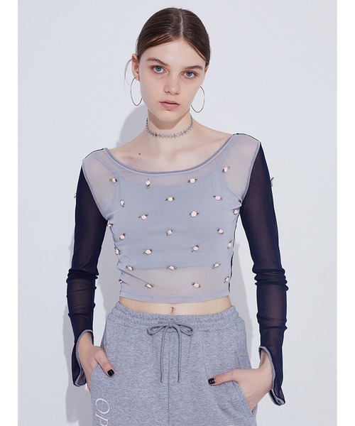 トップス SORIN Rose Motif Bicolor Top Rose Motif Bicolor Top（カットソー/Tシャツ）｜SORIN（ソリン