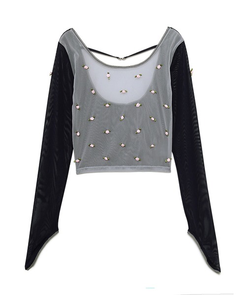 トップス SORIN Rose Motif Bicolor Top SORIN tシャツ Rose Motif Bicolor Top レディース : ZOZOTOWN
