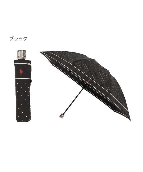 ●新品タグ付き☆POLO RALPHLAUREN 折りたたみ傘 ドット柄 POLO RALPH LAUREN 折りたたみ傘 「ドット」 レディース