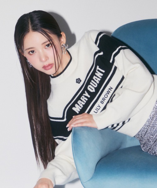 LILYBRAWN MARY QUANT 半袖ニットセーター LILY BROWN×MARY QUANT】ニットプルオーバー(ニット)｜トップス