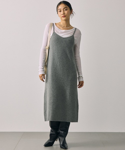 BABYLONE（バビロン） ワンピース ウールニットキャミワンピース