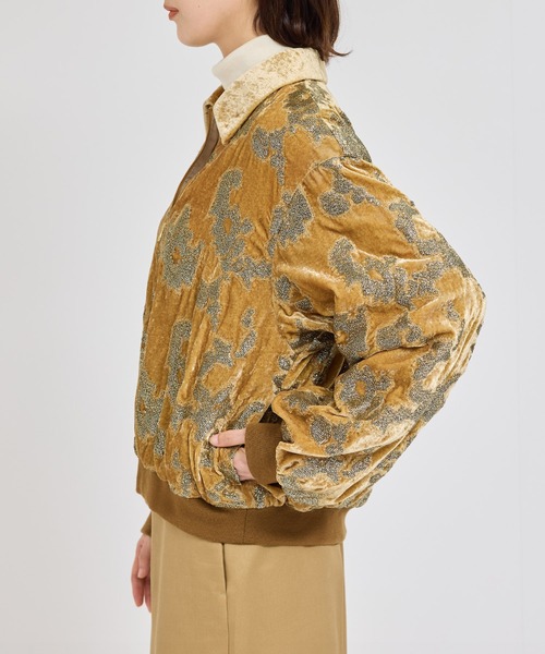 ROPE'（ロペ） ブルゾン アウター スパンコールベロアジップアップ