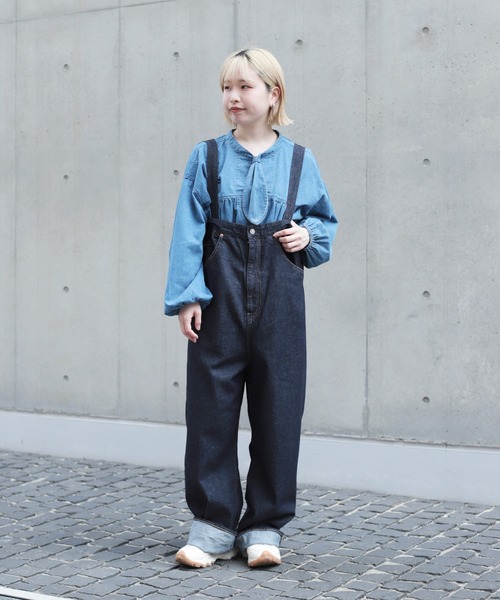 ブラウス シャツ 「Brocante / ブロカント」 5ozデニム フラールシャツ レディース Brocante ブラウス シャツ 「Brocante / ブロカント」 5ozデニム