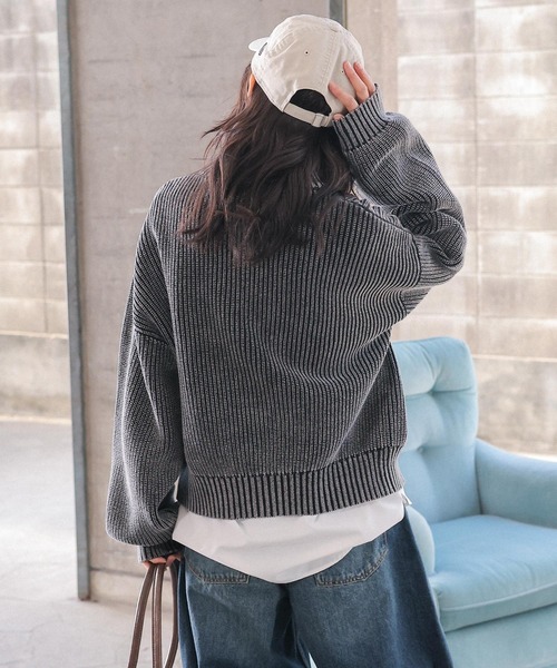PBLIM ニット セーター 「UNISEX」ピグメントZIPニット